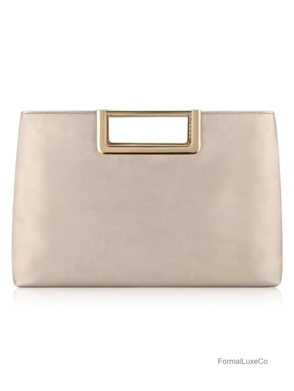 Dressy Faux Leather Evening Clutch Crossbody Bag with Zipper